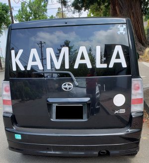 Kamala on Scion XB.jpg